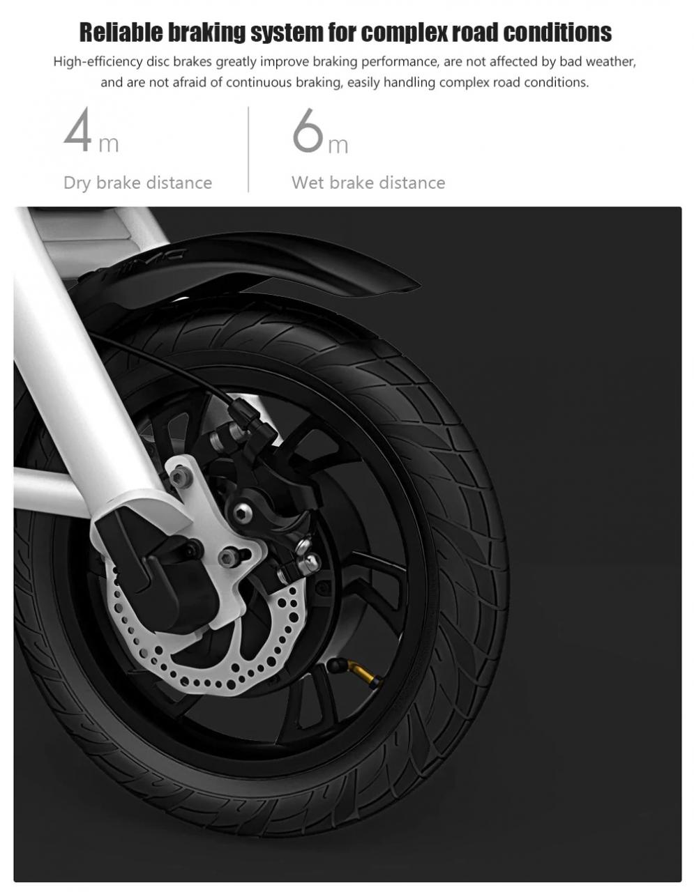 Xe đạp điện gấp gọn di động Xiaomi HIMO Thiết kế tiện dụng Đi xe nhiều chế độ - Màu trắng