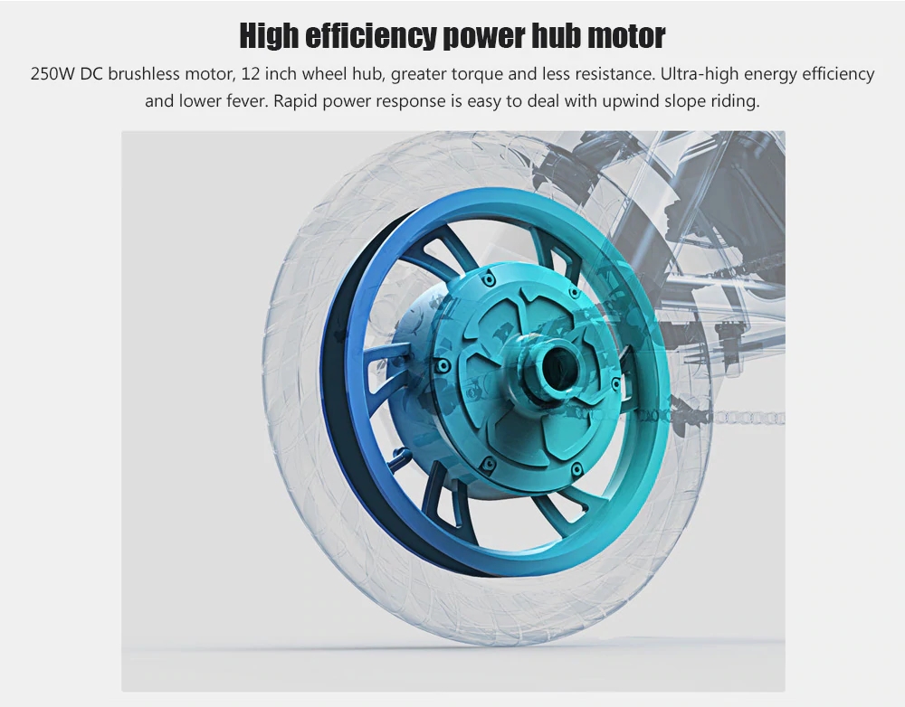 Xe đạp điện gấp gọn di động Xiaomi HIMO Thiết kế tiện dụng Đi xe nhiều chế độ - Màu trắng