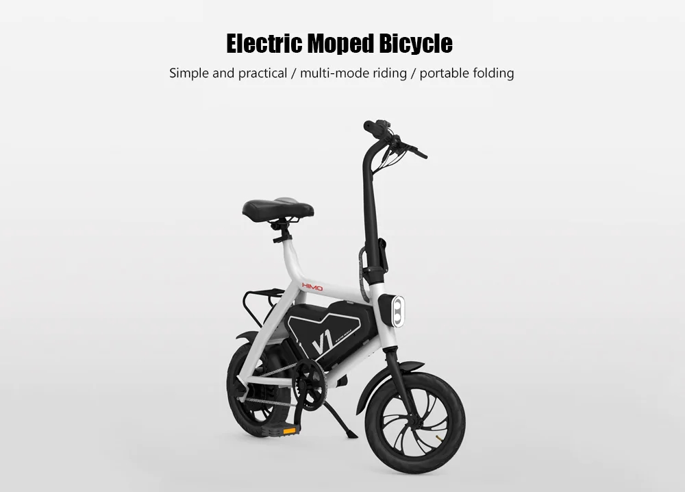 Xe đạp điện gấp gọn di động Xiaomi HIMO Thiết kế tiện dụng Đi xe nhiều chế độ - Màu trắng