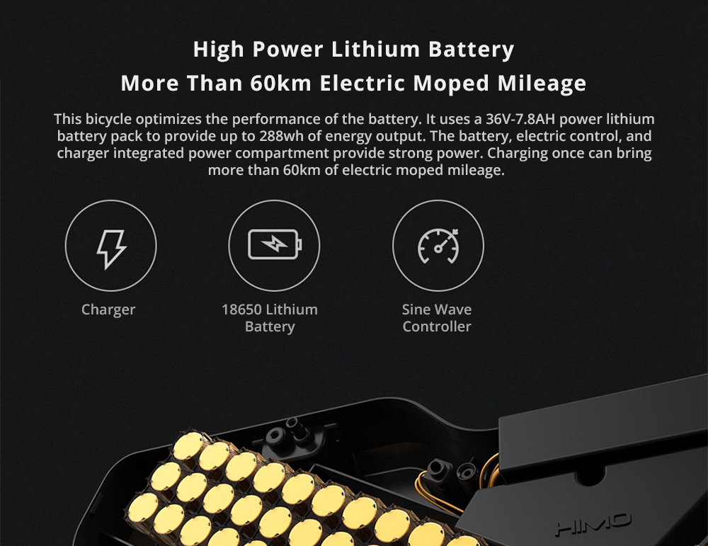 Xiaomi HIMO V1 Plus Xe đạp điện gấp gọn di động 250W Động cơ 14 inch Đường kính bánh xe Thiết kế nhẹ - Màu trắng