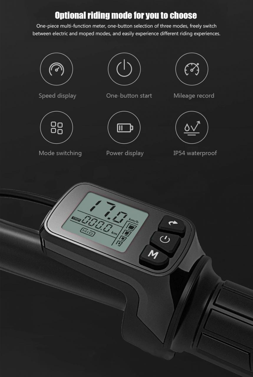 Xe đạp điện gấp gọn di động Xiaomi HIMO Thiết kế tiện dụng Đi xe nhiều chế độ - Màu trắng