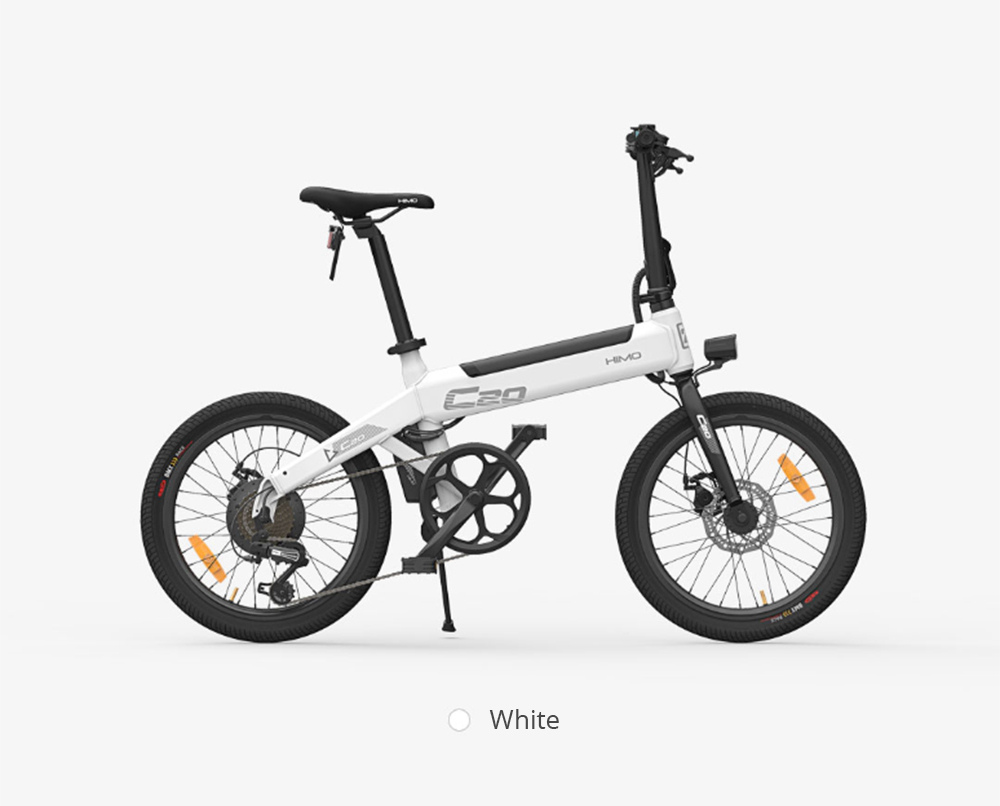 Xiaomi HIMO C20 Xe đạp điện có thể gập lại 250W Động cơ tối đa 25km / h 10Ah Pin ẩn Máy bơm bơm hơi tốc độ biến đổi - Màu trắng